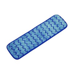 8125017186096, SKILCRAFT Microfiber Flat Wet Mop - Reusable, 18 x 5.5, Blue, 12/Box
