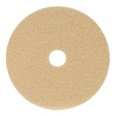 Burnishing Floor Pads, 19" Diameter, Tan, 5/Carton