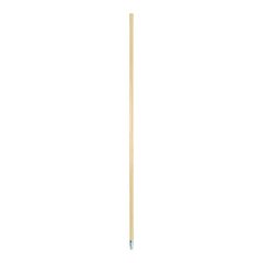 Metal Tip Threaded Hardwood Broom Handle, 0.94" dia x 60", Natural