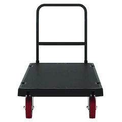 Resin Platform Truck, 1,600 lb Capacity, 30.25 x 64.5 x 41, Black