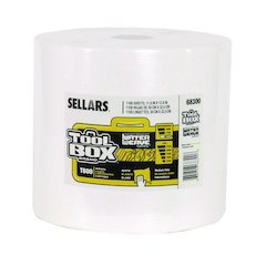 TOOLBOX WaterWeave T600 Wipers, 1-Ply, 11.8 x 12.8, White, 1,100 Sheets/Roll