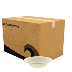 Molded Fiber PFAS-Free Dinnerware, Round Bowl, Sugarcane, 12 oz, Tan, 1,000/Carton
