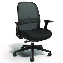 Alera Kempton Ergonomic Fabric Mesh Swivel Task Chair, Supports Up to 275lb, 18.31 to 22.17 Seat Height, Black Seat/Back/Base
