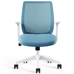 Alera Wessex Ergonomic Fabric Mesh Swivel Task Chair, Up to 275 lb, 17.09 to 20.83 Seat Height, Seafoam Seat/Back, White Base