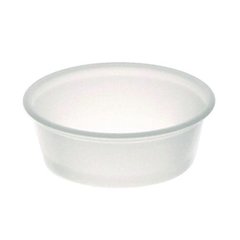 Plastic Portion Cup, 1.5 oz, Translucent, 125/Sleeve, 20 Sleeves/Carton