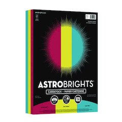 Color Cardstock -"Primary" Assortment, 65 lb Cover Weight, 8.5 x 11, Assorted Primary Colors, 150/Pack