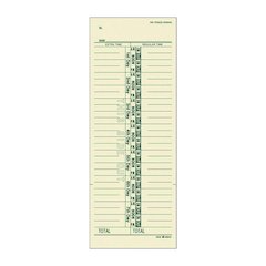Time Cards for Acroprint, Amano and Lathem Time Clocks, One Side, 3.38 x 9, 200/Pack