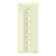 Time Cards for Acroprint, Amano and Lathem Time Clocks, Two Sides, 3.4 x 8.25, 200/Pack