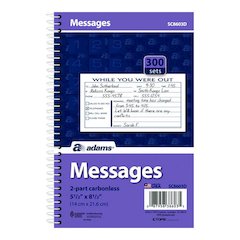 While You Were Out Messages Book, Two-Part Carbonless, 5 x 2.83, 3 Forms/Sheet, 300 Forms Total