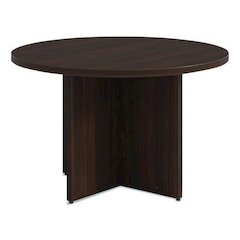 Alera Seville Round Conference Table, Round, 48" Diameter, Mahogany