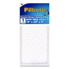 Premium Allergen, Bacteria and Virus Air Filter, MERV 13, MPR 1900, 14 x 20, 4/Carton