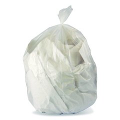 Linear Low-Density Can Liners, 56 gal, 1.1 mil, 46" x 50", Clear, 100/Carton