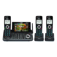 DLP73390 3-Handset Cordless Telephone, Black/Graphite