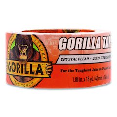 Crystal Clear Tape, 3" Core, 1.88" x 18 yds