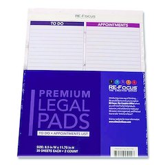 Premium Legal To-Do/Appointment List Pads, List Format, (30) Light Purple/Dark Purple/White Marble 8.5 x 11 Sheets, 2/Pack