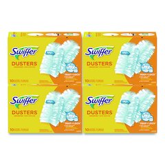 Dusters Refill, Dust Lock Fiber, Unscented, Light Blue, 10/Box, 4 Box/Carton