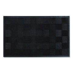 Parquet Scraper Mat, Black Blade Ribbed Rubber Surface, 36" x 60"