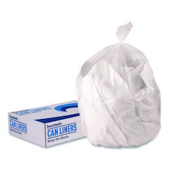 Low-Density Waste Can Liners, 16 gal, 0.5 mil, 24 x 32, Clear, Perforated Roll, 500/Carton