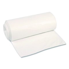 High-Density Can Liners, 45 gal, 12 mic, 40 x 48, Natural, Perforated Roll, 250/Carton