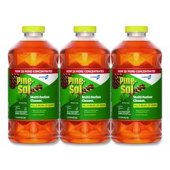CloroxPro Multi-Surface Cleaner Disinfectant Concentrated, Original Pine Scent, 80 oz Bottle, 3/Carton