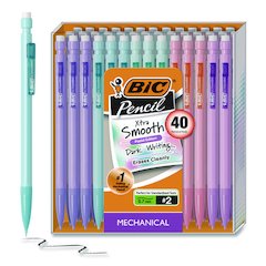 Xtra Smooth Mechanical Pencil, HB #2 Black Lead, Assorted Pastel Color Barrels, 40/Pack