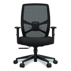 ProTask Executive Task Chair, Supports Up to 275 lb, 19.06" to 22.44" Seat Height, Black Seat/Back, Black Base
