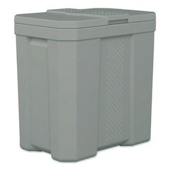 Salt Box, 28 gal, 23.75 x 15.75 x 23.75. Dove Gray