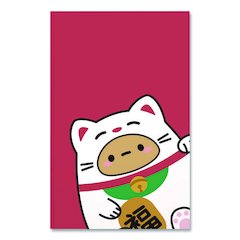 Smoko Tayto Lucky Cat Layflat Notebook, 1-Subject, Medium/College Rule, Red/White/Brown Cover, (72) 8 x 5 Sheets
