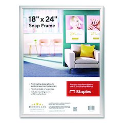 Poster Holder, Aluminum, 18 x 24, Silver