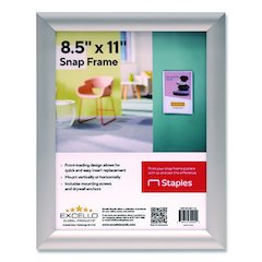 Poster Holder, Aluminum, 8.5 x 11, Silver