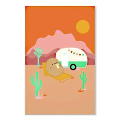 Smoko Tayto Potato Joshua Tree Layflat Notebook, 1-Subject, Medium/College Rule, Tan/Orange/White Cover, (72) 8 x 5 Sheets