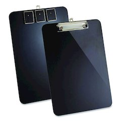 Plastic Magnetic Clipboard, 1.5" Clip Capacity, Holds 8 x 11.5 Sheets, Black