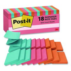 Original Pop-up Refill Cabinet Pack, 3" x 3", Poptimistic Collection Colors, 100 Sheets/Pad, 18 Pads/Pack
