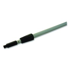 Aluminum Extension Pole, Two Sections, 8 ft, Silver/Black