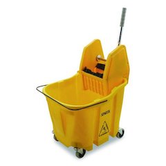 OmniFit Mop Bucket with Down Press Wringer, 35 qt, Yellow