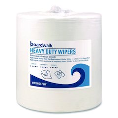 Hydrospun Wipers, Heavy Duty, 12 x 12, White, 475/Roll