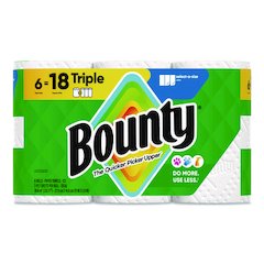 Select-a-Size Kitchen Roll Paper Towels, 2-Ply, 5.9 x 11, White, 123 Sheets/Triple Roll, 6 Rolls/Carton