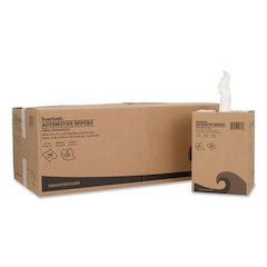 Automotive Shop Towels, 10.63 x 20.47, Unscented, White, 200/Box, 8 Boxes/Carton