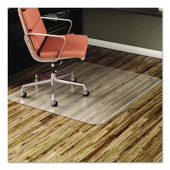 EconoMat Non-Studded All Day Use Chair Mat for Hard Floors, Rectangular, 46" x 60", Clear, Ships Flat