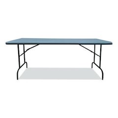 7105017246313, SKILCRAFT Rectangular Folding Table, 60w x 30d x 29h, Charcoal Gray Top, Gray Base/Legs