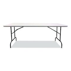 7105017246806, SKILCRAFT Rectangular Folding Table, 60w x 30d x 29h, Platinum Gray Top, Gray Base/Legs