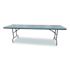 7105017243925, SKILCRAFT Rectangular Folding Table, 96w x 30d x 29h, Charcoal Gray Top, Gray Base/Legs