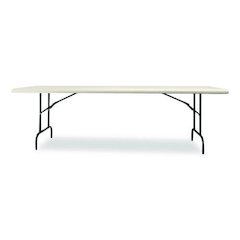 7105017241198, SKILCRAFT Rectangular Folding Table, 96w x 30d x 29h, Platinum Gray Top, Gray Base/Legs