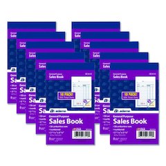 Multipart General-Purpose Sales Pad, Two-Part Carbonless, 3.34 x 5.13, 50 Forms/Pad, 10 Pads/Pack