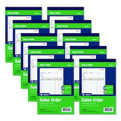 Multipart Sales Order Pad, Two-Part Carbonless, 5.56 x 7.94, 50 Forms/Pad, 10 Pads/Box