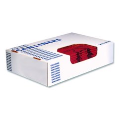 Healthcare Pre-Printed High-Density Can Liners, Biohazard: Infectious Waste, 45 gal, 16 mic, 40 x 48, Red, Flat Pack, 250/CT
