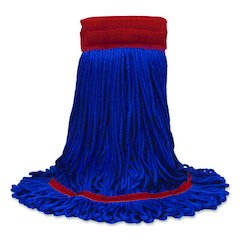 MaxiPlus Microfiber Loop-End Mop, Microfiber, 24 oz, Blue