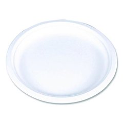 ChampWare Molded Fiber Tableware, Molded Fiber Plate, 9" dia, White, 125 Plates/Sleeve, 4 Sleeves/Carton