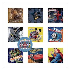 Cars, Trucks and Heroes Sticker Sampler Pack, Randomly Assorted Illustrations and Colors, 1,000/Box