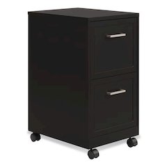 Two-Drawer Mobile Vertical File, 2 Letter-Size File Drawers, 14.25 x 18 x 26.7, Black